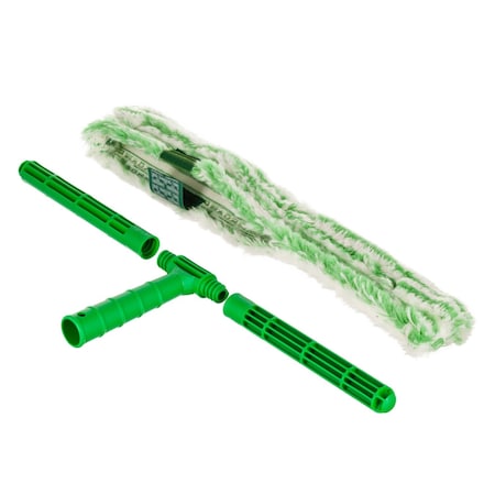 Unger Monsoon Plus StripWasher Complete with Green Plastic Handle, Green/White Sleeve, 18''Wide Sleeve, 10PK UNGMC450